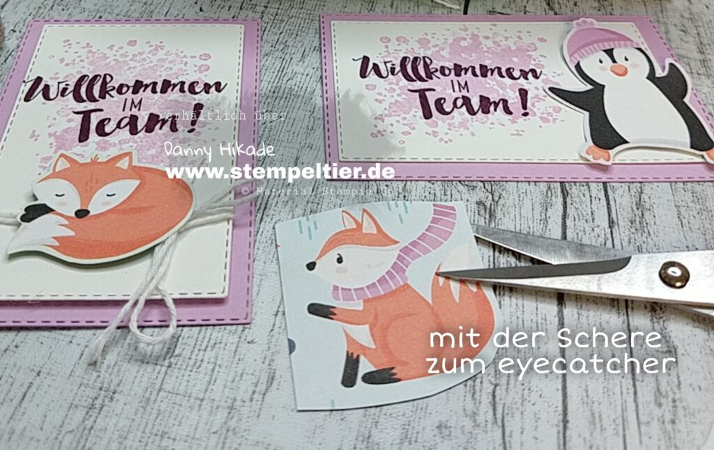 Stampin Up willkommen im Team Starterset Pinguin Fuchs stempeltier