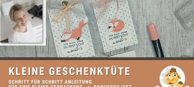 Kleine Geschenktüte aus Designerpapier