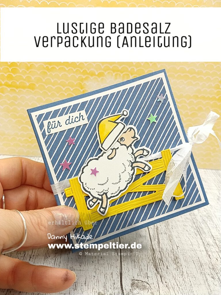 stampin up badesalzverpackung anleitung wie verpacke ich kneipp schaf