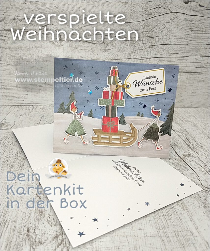 stampin up kartenkit verspielte weihnachten elfen wichtel 