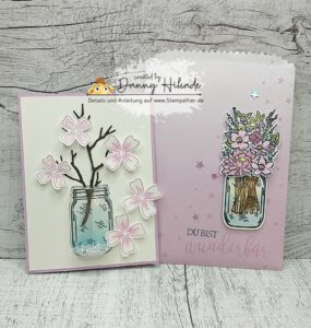 stampin up einmachglas jar of flowers freundschaftsblüten