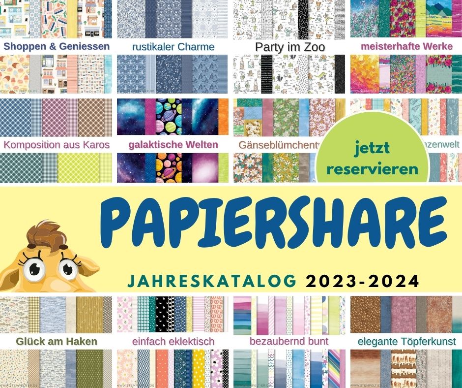 stampin up jahreskatalog 2023 2024 papiershare papershare stempeltier hikade