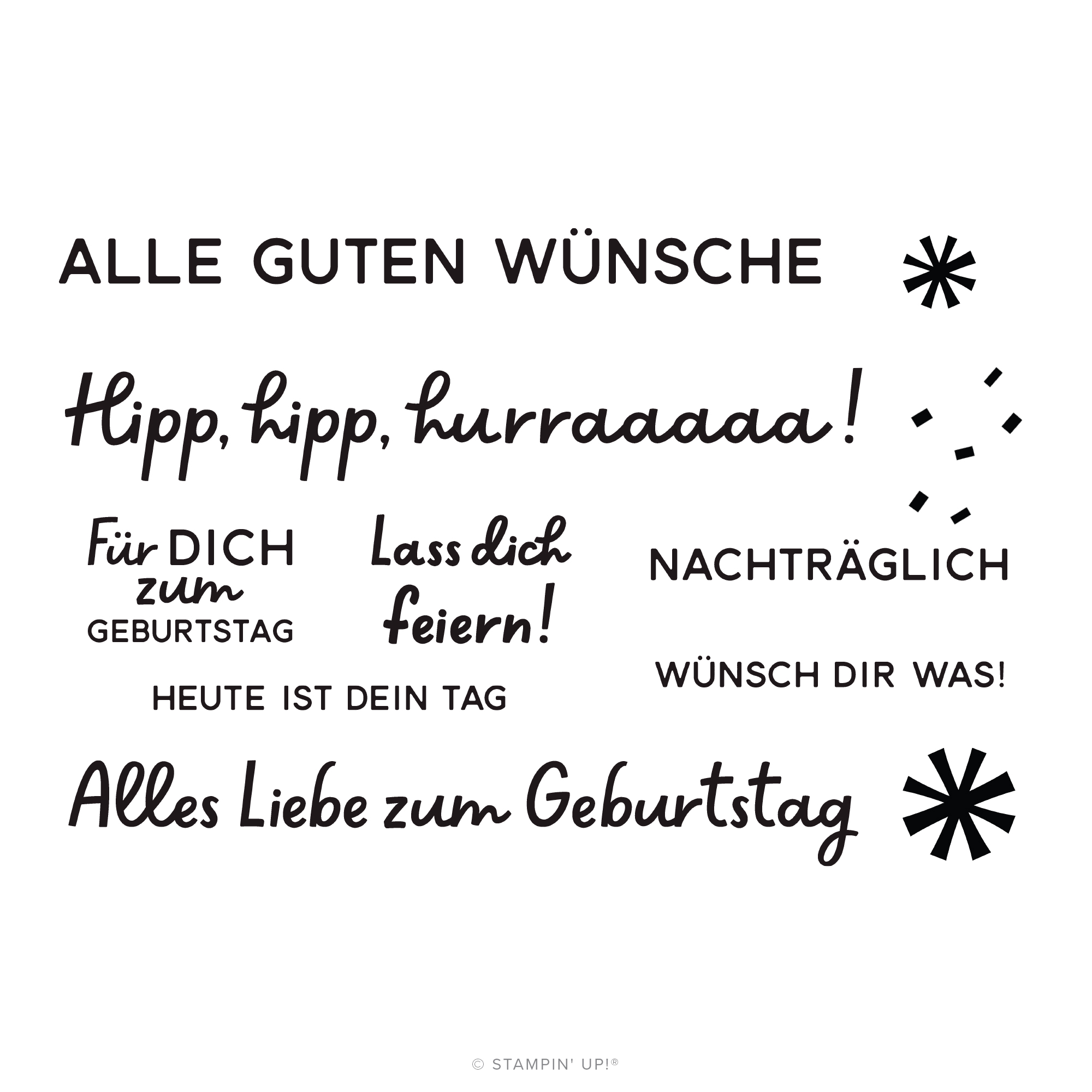 Lasst uns Geburtstagskarten basteln Stempeltier