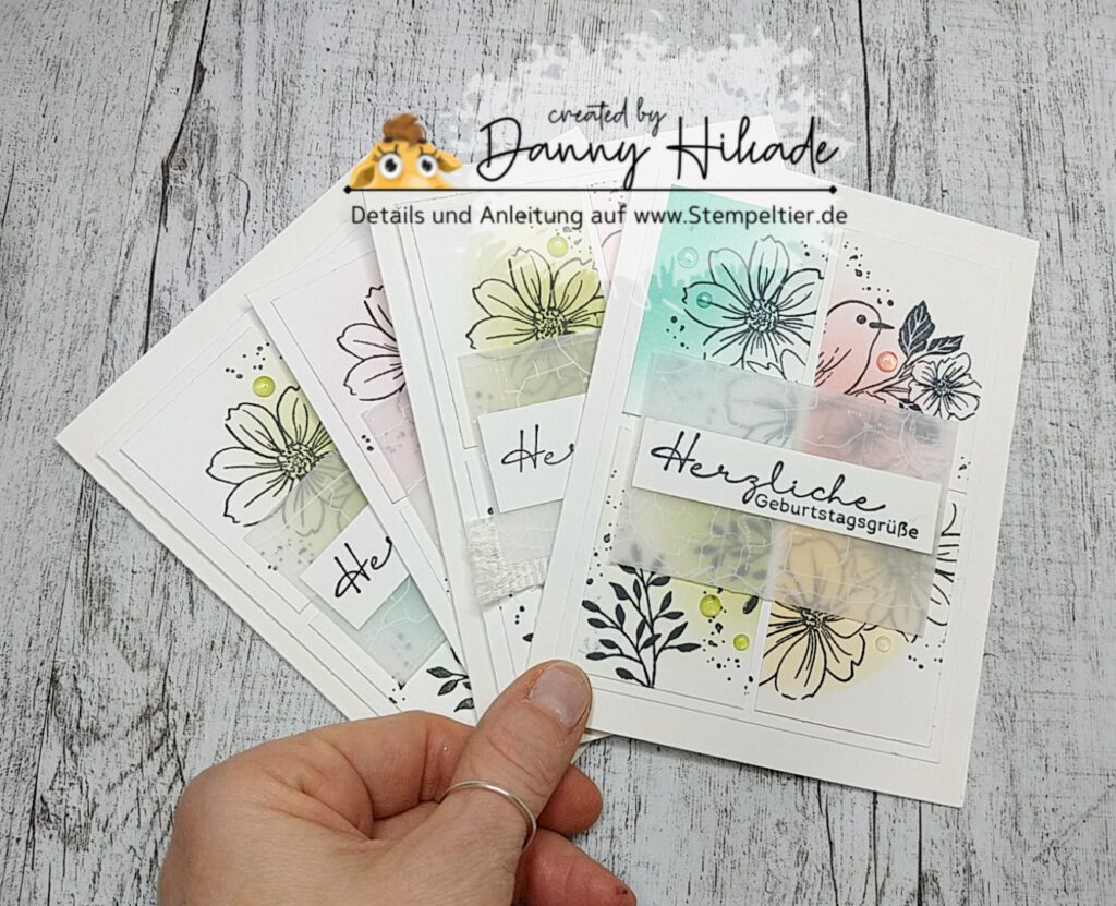 stampin up blending pinsel hintergrund technik stempeltier saleabration hübsche grüße