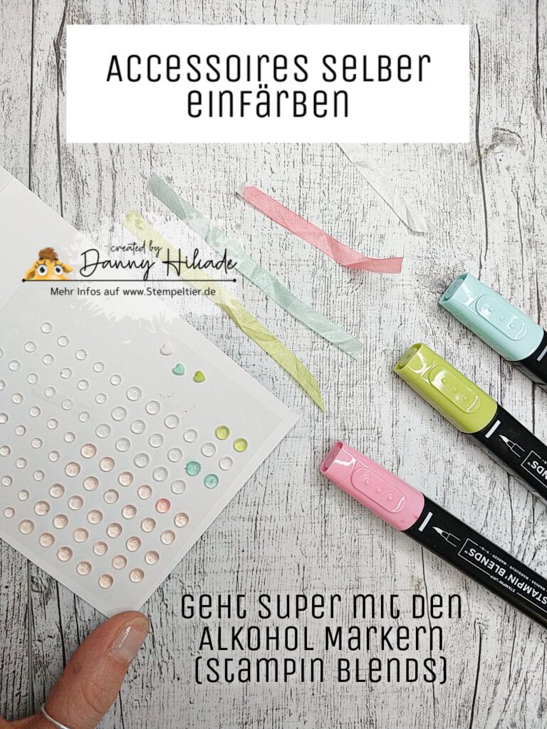 stampin up blends alkoholmarker einfärben tipp