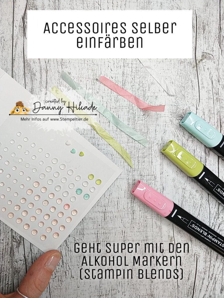 stampin up blends alkoholmarker einfärben tipp