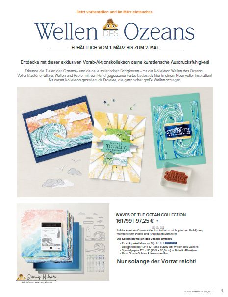 stampin up wellen des ozeans ocean waves stempeltier vorbestellung neu