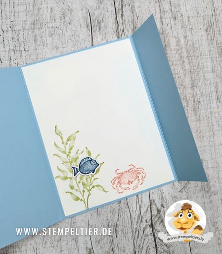 stampin up einfach mal abtauchen anleitung fun fold stempeltier