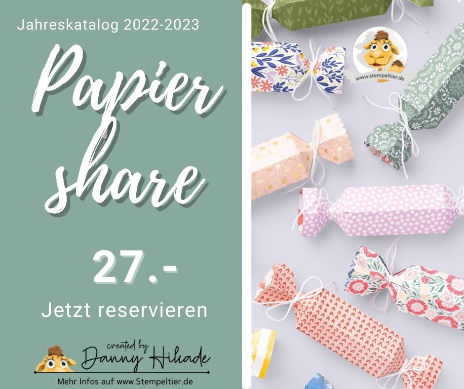 papiershare jahreskatalog stampin up 2022 2023 stempeltier