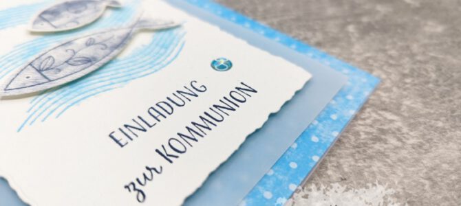 Feierliche Fische – Einladung zur Kommunion