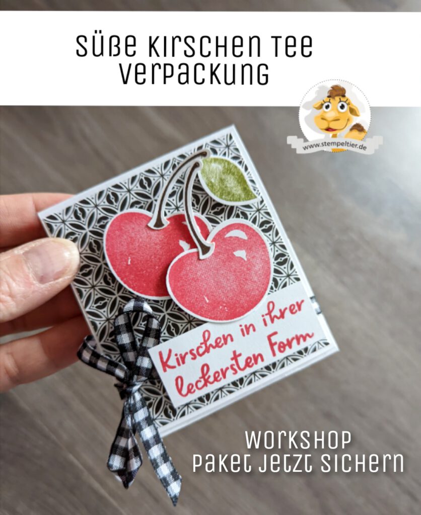 stampin up kirschen cherries anleitung tee verpackung