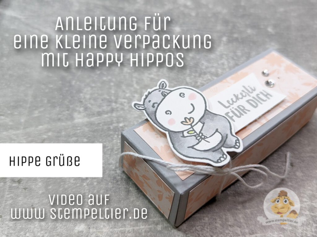 stampin up hippe grüße SAB nilpferd verpackung anleitung stempeltier