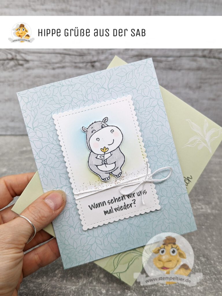 stampin up hippe grüße salebration nilpferd hippos