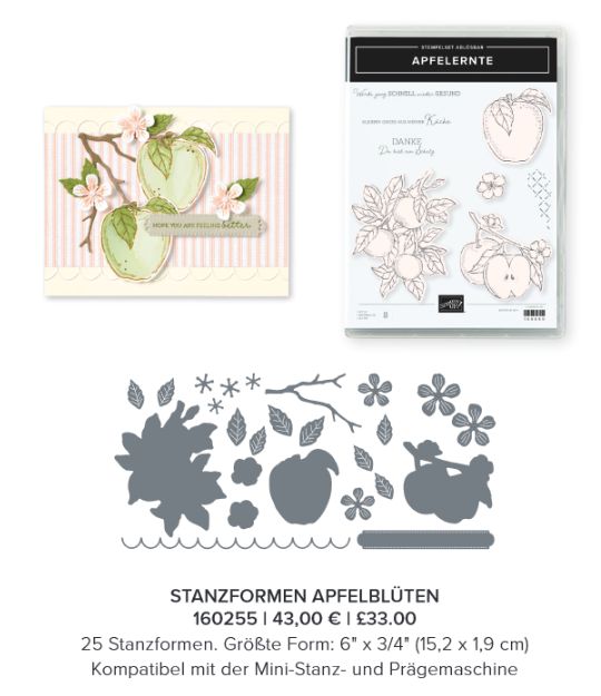 stampin up stanzformen apfelblüten