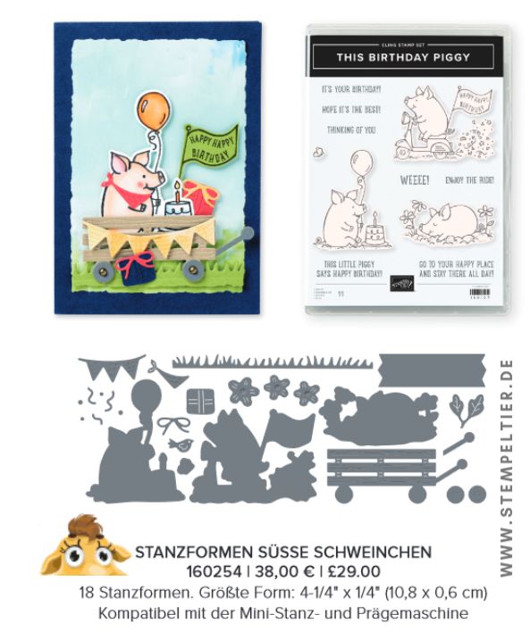 stampin up süße schweinchen birthday piggy stempeltier