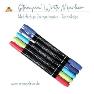 stampin write marker mehrfarbig einfärben stempeltier