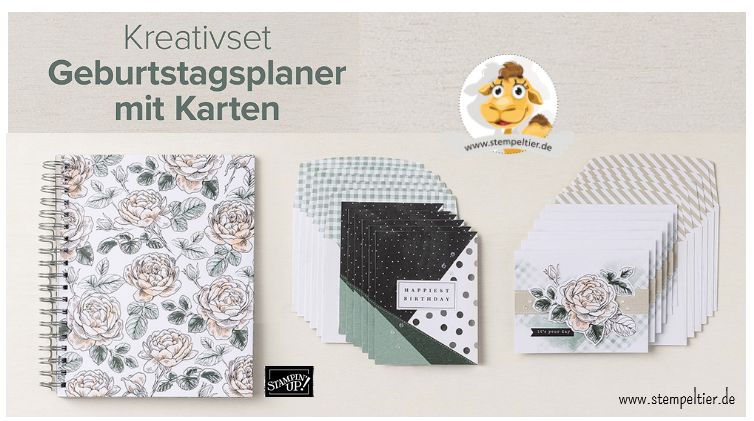 stampin up kit set kartenorganizer geburtstagskarten planner