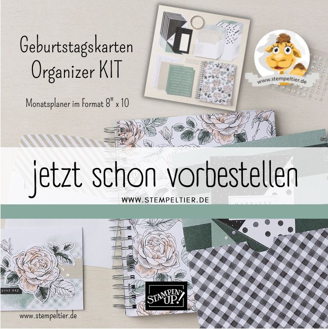 stampinup organizer vorbestellen geburtstagskarten planner stempeltier