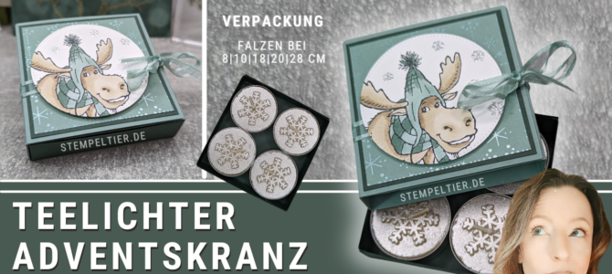 Anleitung Teelicht Verpackung Adventskranz