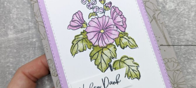 Kartensketch mit Rechteck und Kreis – Blütengruß Sneak Peek auf SAB