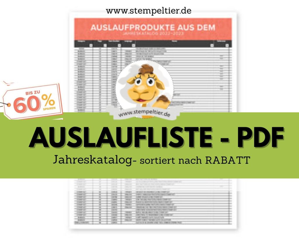 auslaufliste stampinup sortiert rabatte 2023 stempeltier pdf