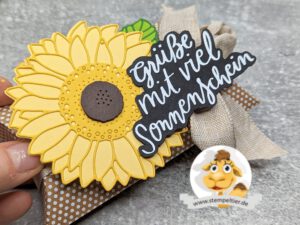 stampin up sonneblume sunflower gute laune gruss verpackung sonnenschein ausverkauf