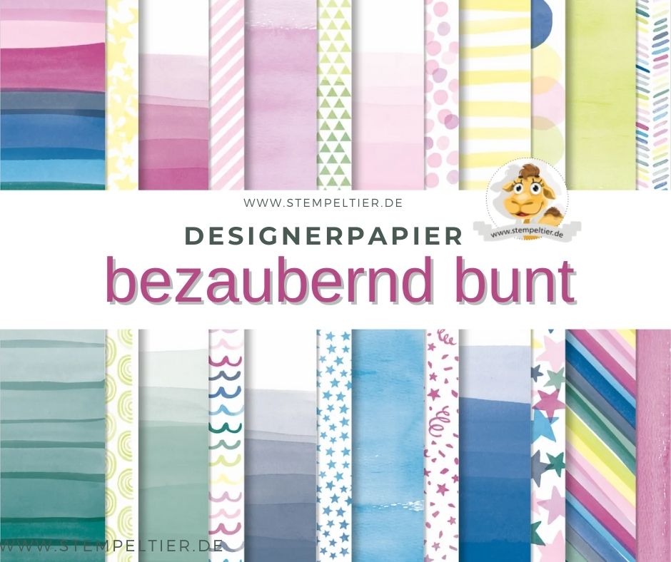 stampin up Designerpapier bezaubernd bunt 2023