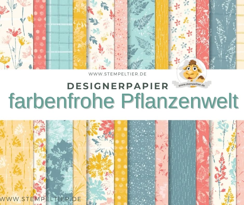 stampin up Designerpapier farbenfrohe pflanzenwelt2023