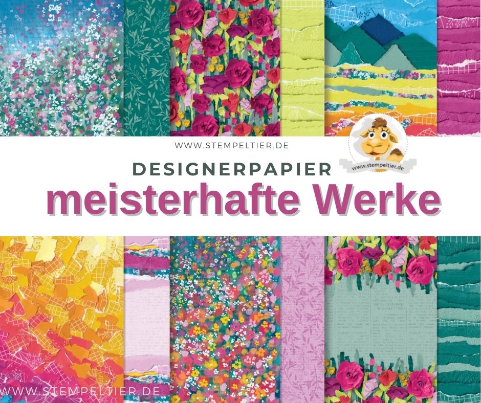 stampin up Designerpapier meisterhafte werke 2023