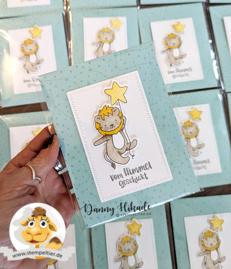 Stampin Up Babykarte Geburt kleine träume easelcard technikkarte