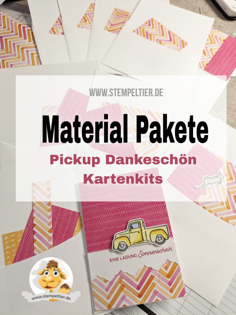 stampin up pickup truck workshop materialpaket stempeltier 2023