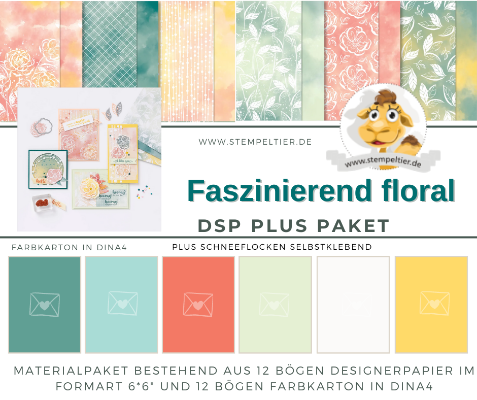 stampinup faszinierend floral dsp pluspaket materialpaket stempeltier