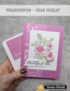 stampin up petal park petunienpink blühender Park