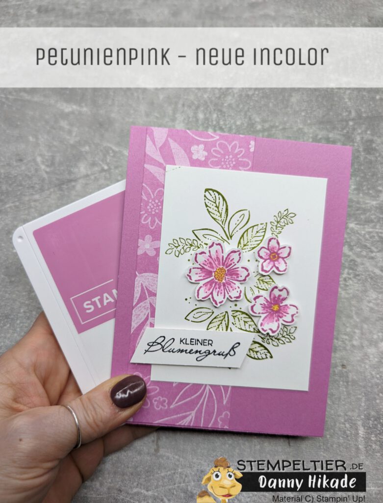 stampin up petal park petunienpink blühender Park