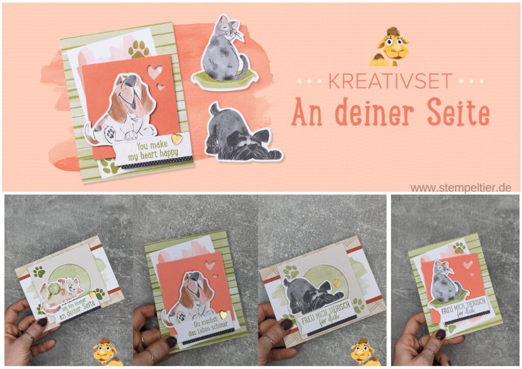 stampin up an deiner seite katze cat hund alternative projekte