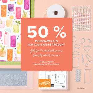 stampinup 50% rabatt auf produktreihen stempeltier