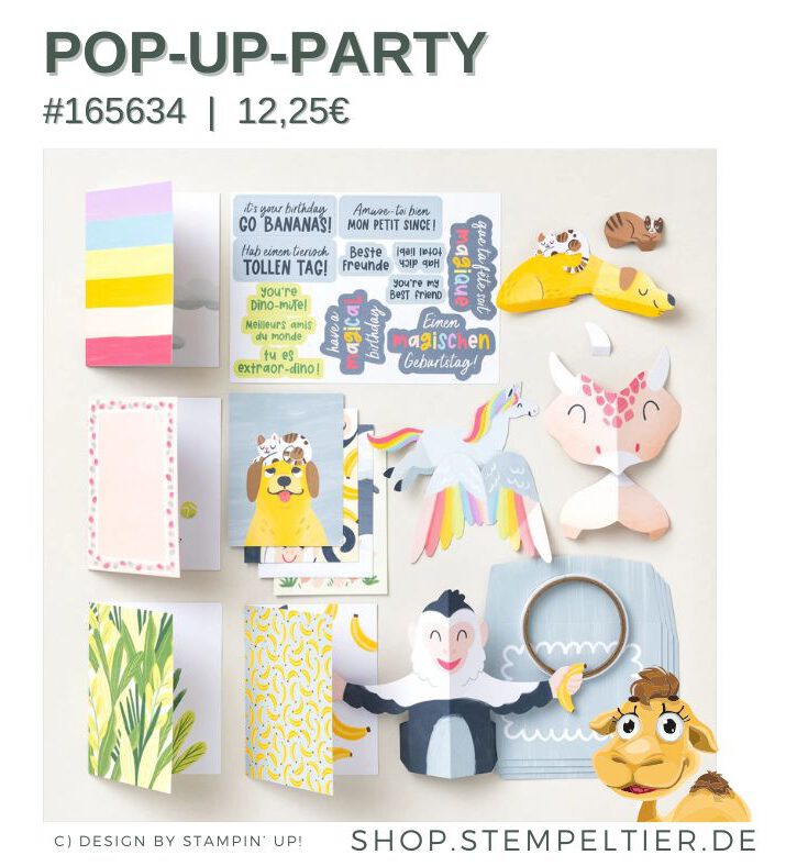 kit popup party stampin up kinder
