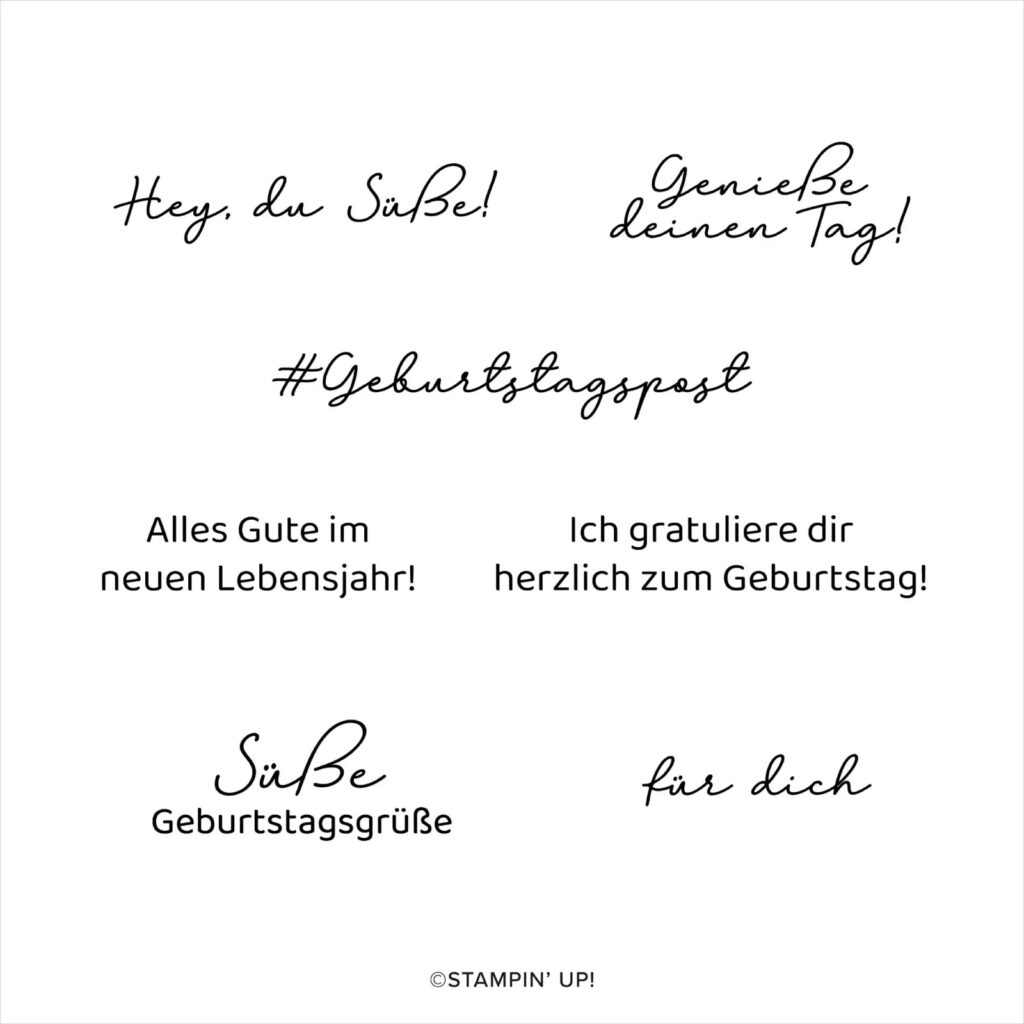 krativset süßer geburtstag stempelset deutsch stampin up creative
