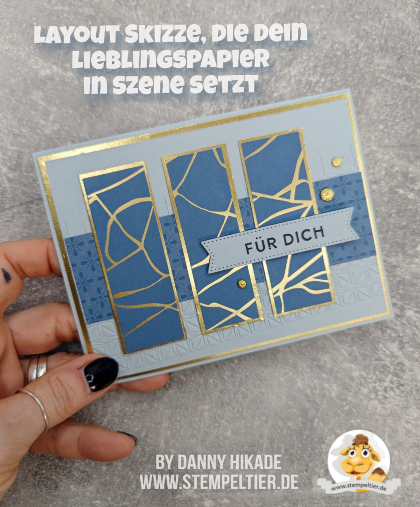 Stampin up kintsugi one sheet wonder Stempeltier kintsugi gold Anleitung 