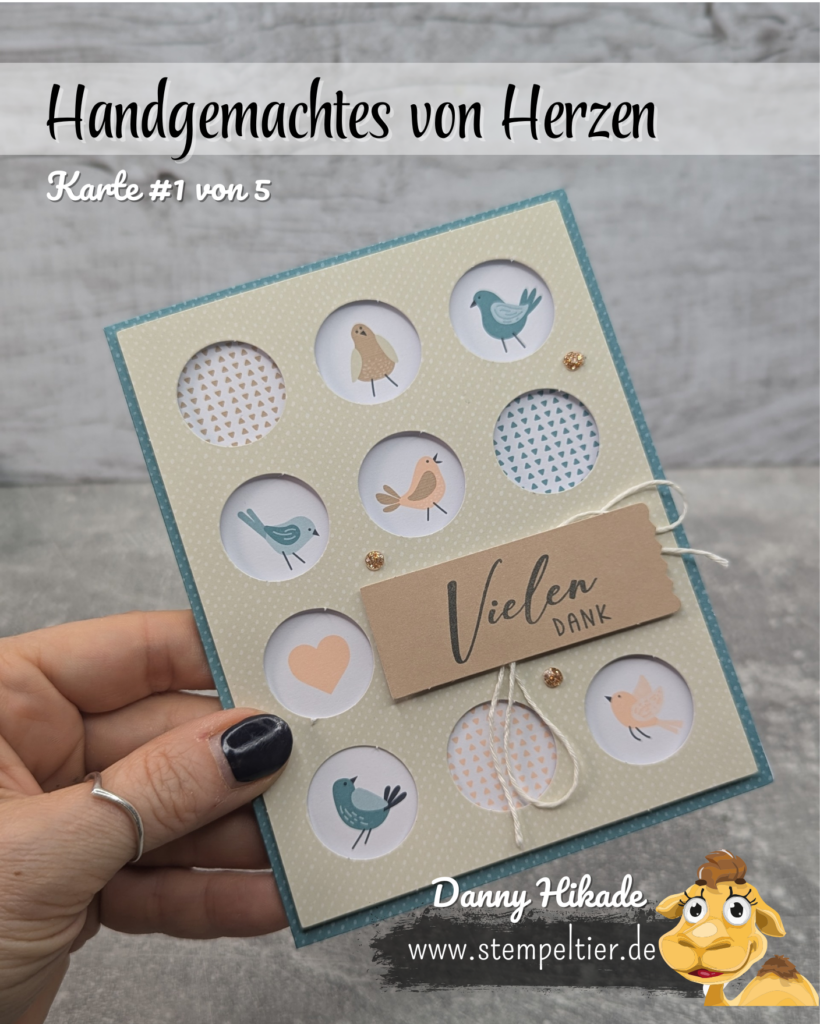 Stampin up Kit kreativset handgemachtes von herzen wcmd stempeltier card 1