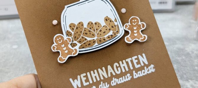 Weihnachten im Glas | Mini Lebkuchenmann Karte