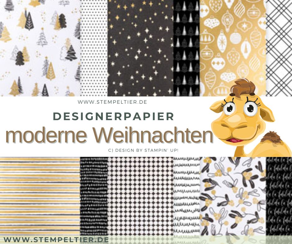 Designerpapier OE 2025 stampin up moderne Weihnachten