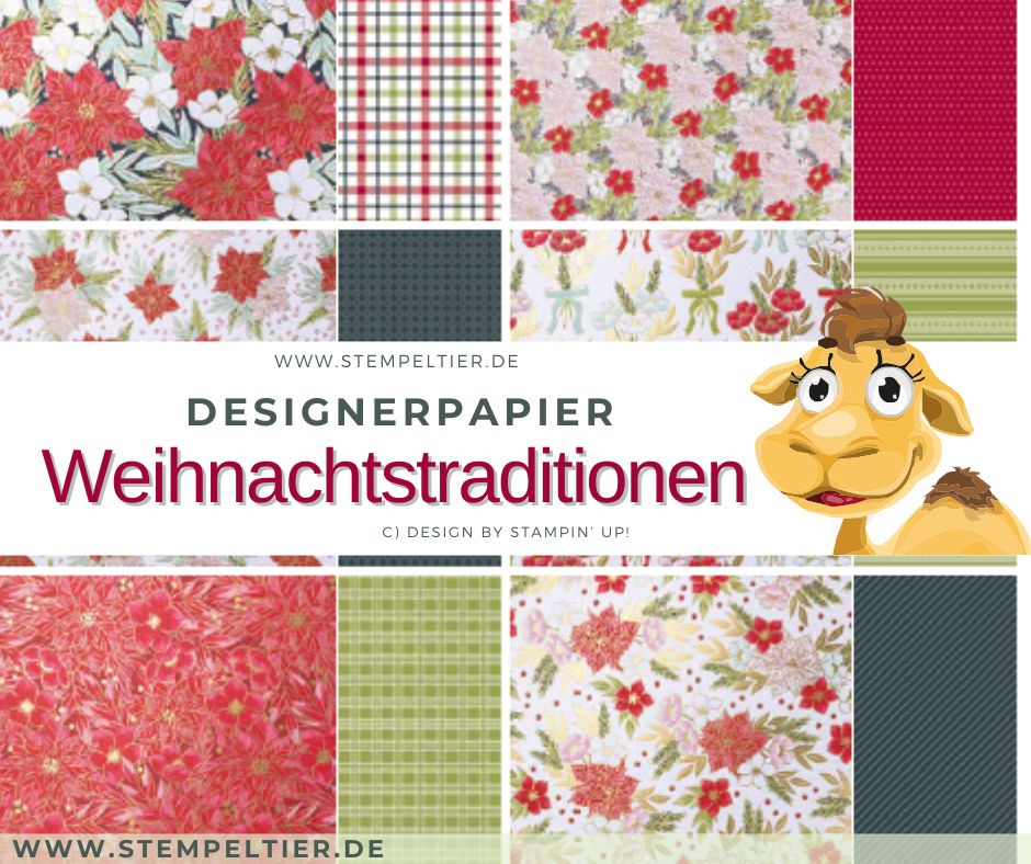 Designerpapier winter katalog 2025 stampin up weihnachtstraditionen
