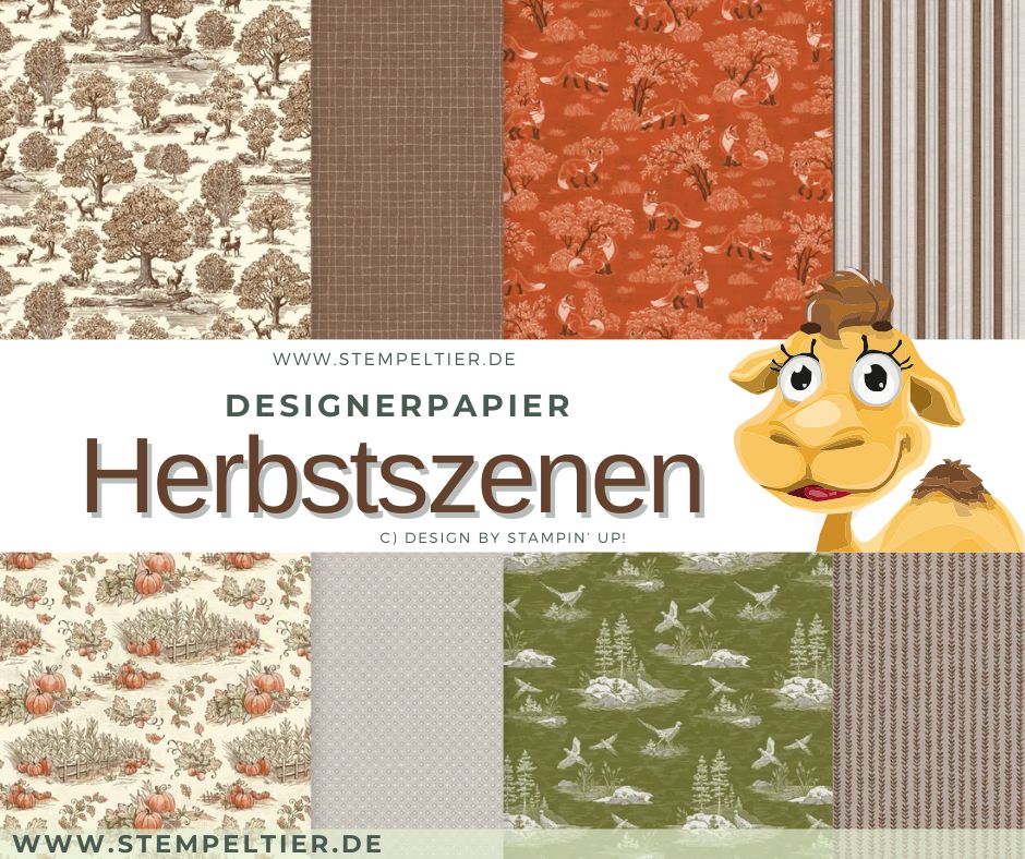Designerpapier winterkatalog 2025 stampin up herbstszenen bäume espresso