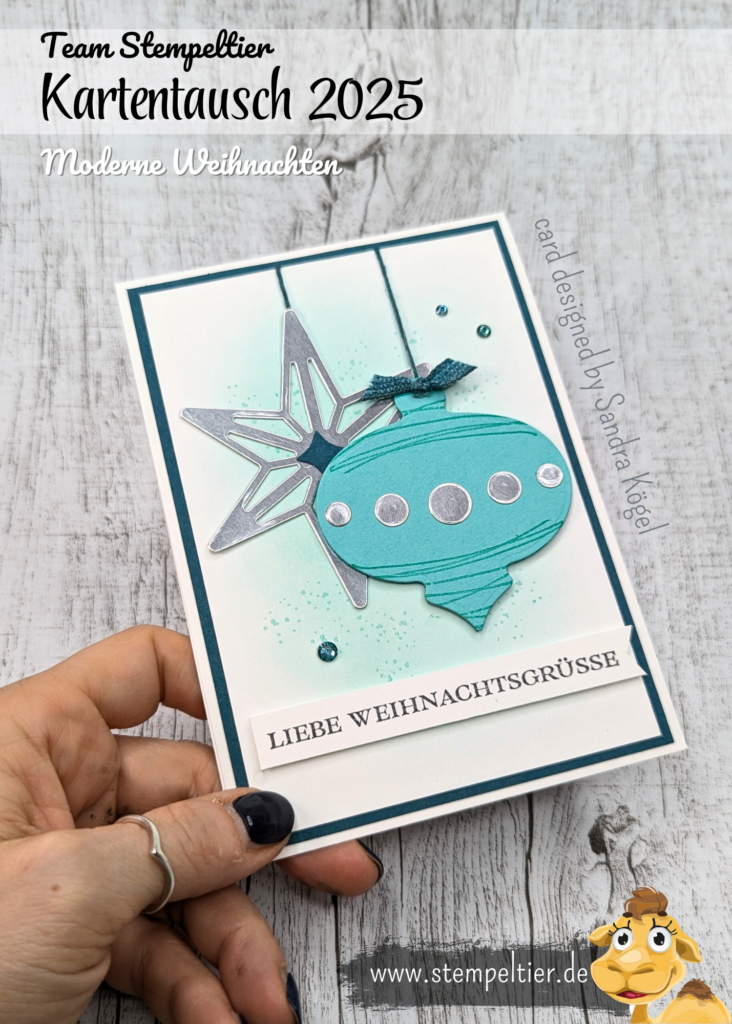 Stampin up Kartenswap team stempeltier winter 2025 moderne weihnachten