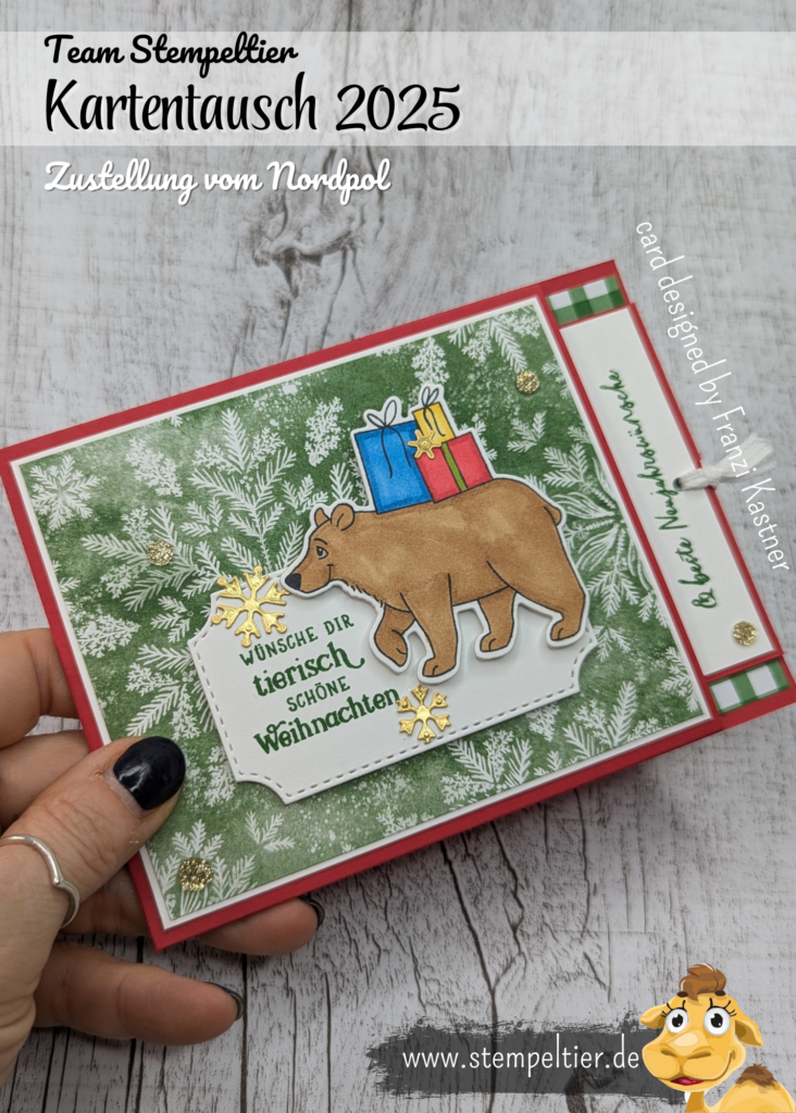 Stampin up Kartenswap team stempeltier winter 2025 zustellung vom nordpol bär