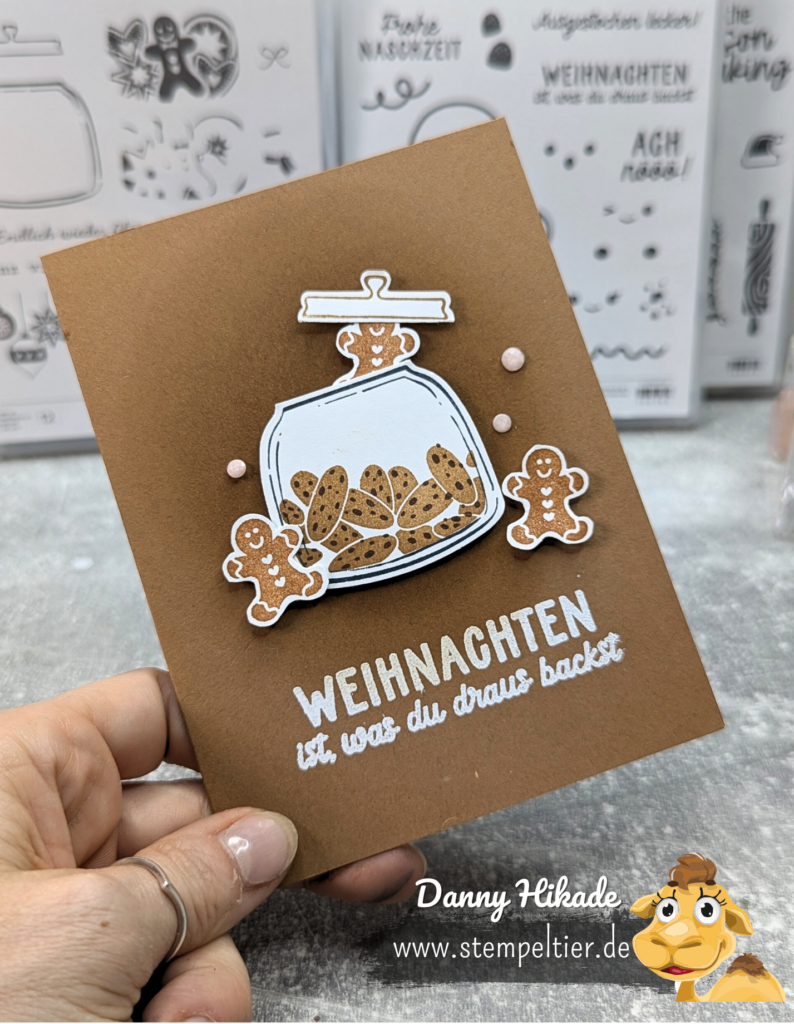 Stampin up lebkuchenmann weihnachten im glas bonbonglas stempeltier