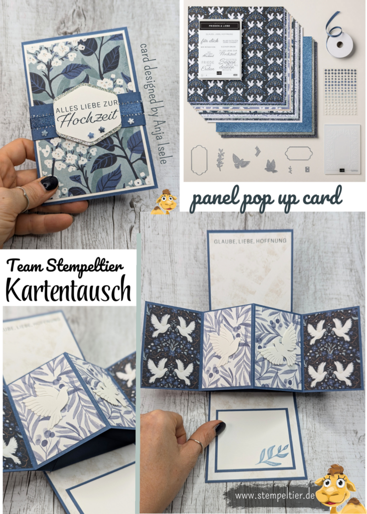 Stampin up stempeltier winter 2025 friedvolle zweige panel pop up tauben hochzeit