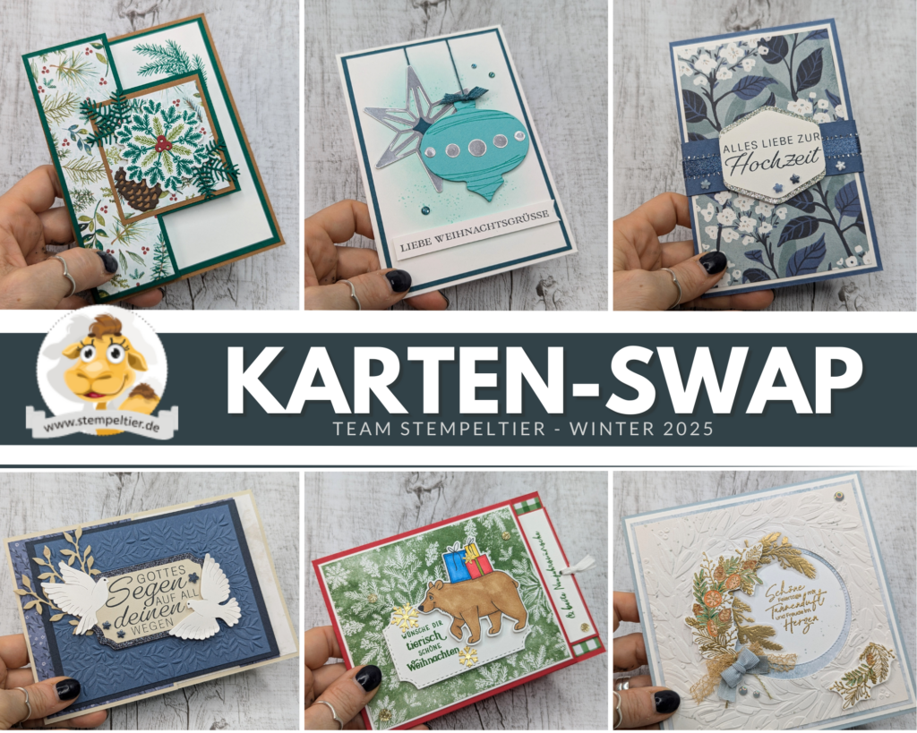 stampin up kartenswap team stempeltier herbst winter 2025