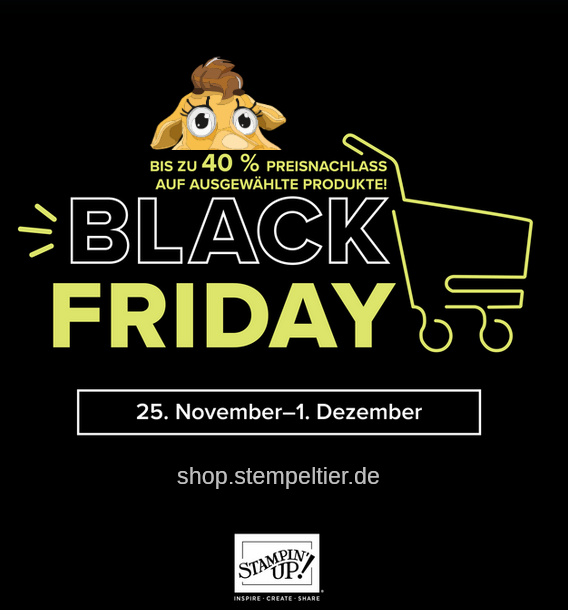 black friday stampin up 2025 blends papierschneider 40% stempeltier